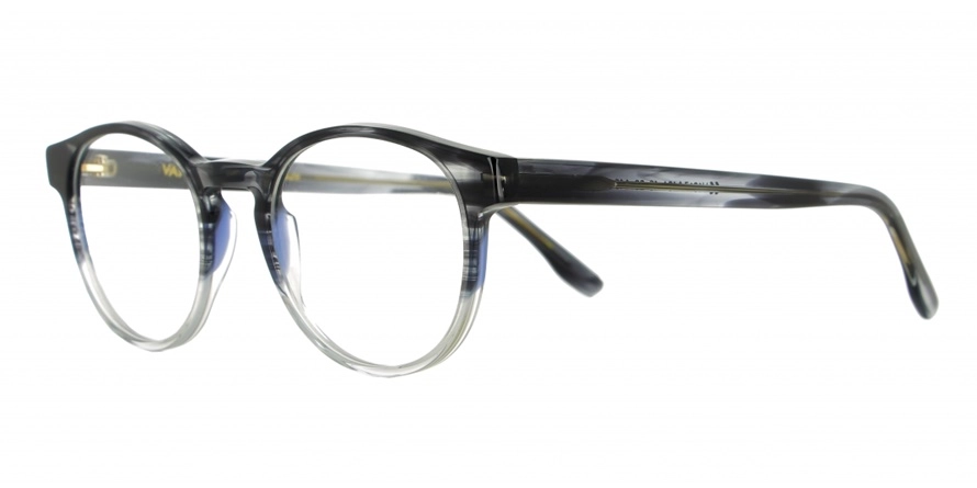 משקפי ראיה ואני יוניסקס V1617 מבריק, שחור, שקוף עגולות