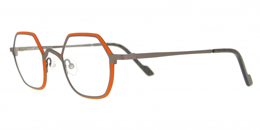 משקפי ראיה ואני יוניסקס V4195 אפור, כתום משושה, עגולות