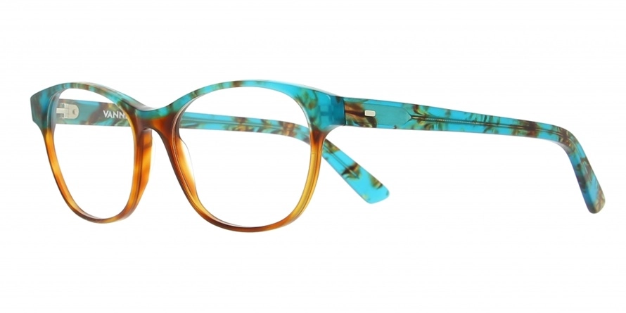 משקפי ראיה ואני יוניסקס V6815 חום, טורקיז עגולות
