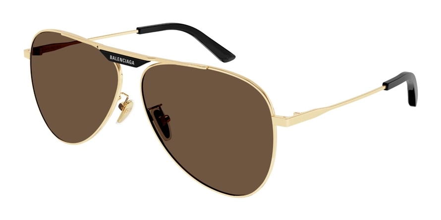 משקפי שמש בלנסיאגה יוניסקס BB0244S זהב, שחור עגולות