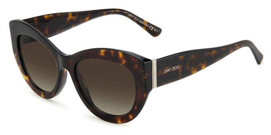 משקפי שמש ג'ימי צ'ו לנשים XENA/S חום, מנומר עגולות