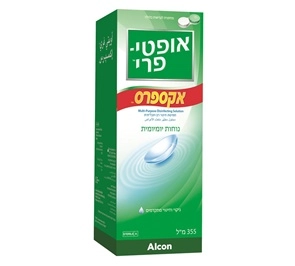 עדשות מגע תמיסות ואביזרים לעדשות מגע אופטי פרי Opti-Free express תמיסת אופטי פרי אקספרס לעדשות מגע